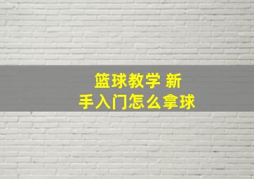 篮球教学 新手入门怎么拿球